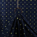 Navy Blue Kutch Tie-Dye Satin Cotton Bandhani Fabric Online