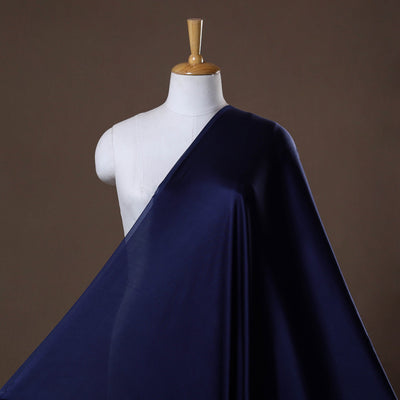 Navy blue - modal silk plain fabric 11 - handcrafted
