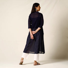  Mulmalai Cotton Plain Dyed Long Kurta 