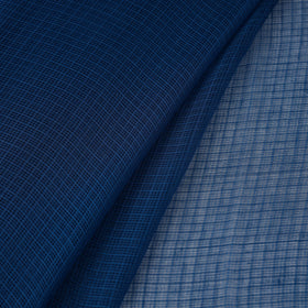 Navy blue - plain weaving cotton kota doria fabric 10