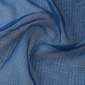 Navy blue - plain weaving cotton kota doria fabric 10