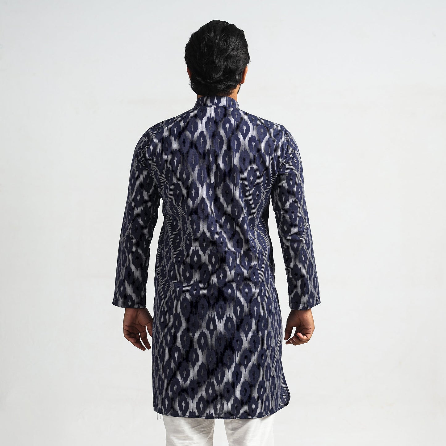 Buy Pochampally Ikat Cotton Men Long Kurta Online at iTokri.com