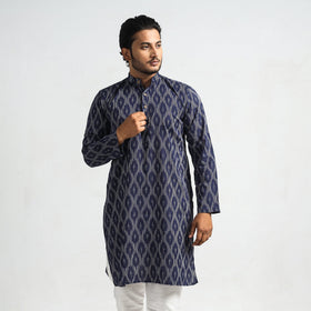 Buy Pochampally Ikat Cotton Men Long Kurta Online at iTokri.com