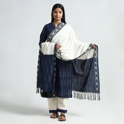 Navy blue - pochampally ikat weave cotton kurta