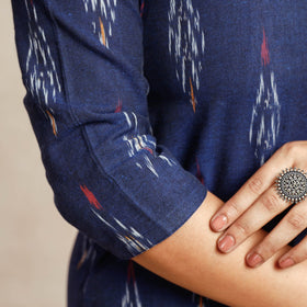  Pochampally Ikat Weave Cotton Long Kurta 