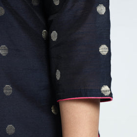 Polka Zari Buti Spun Dupion Silk  Kurta