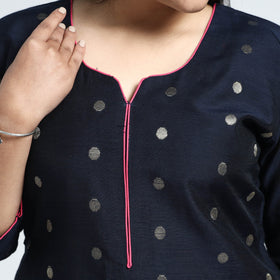 Polka Zari Buti Spun Dupion Silk  Kurta