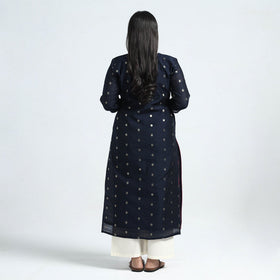 Polka Zari Buti Spun Dupion Silk  Kurta