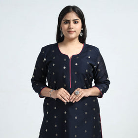 Polka Zari Buti Spun Dupion Silk  Kurta