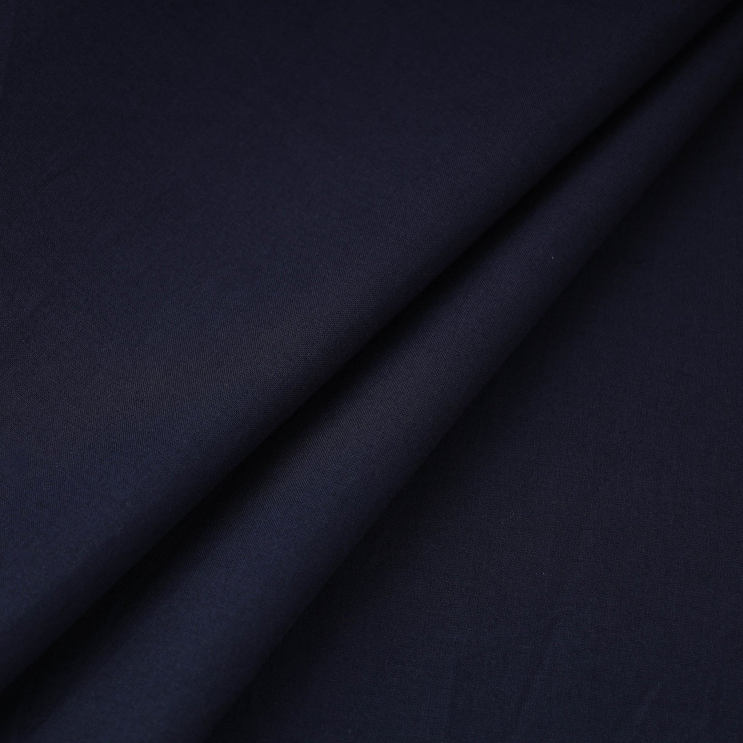 Buy Navy Blue Prewashed Plain Cotton Fabric 