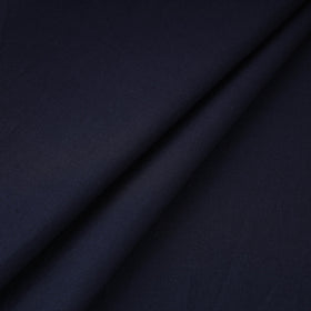 Buy Navy Blue Prewashed Plain Cotton Fabric 