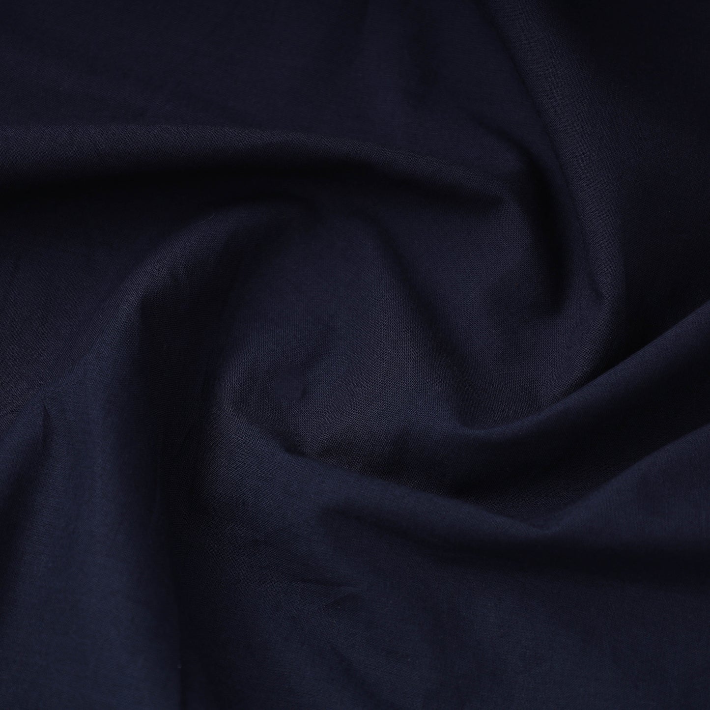 Buy Navy Blue Prewashed Plain Cotton Fabric 