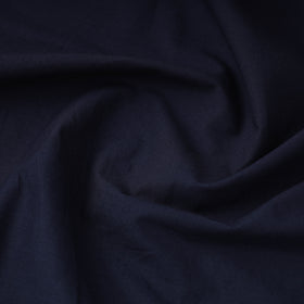 Buy Navy Blue Prewashed Plain Cotton Fabric 