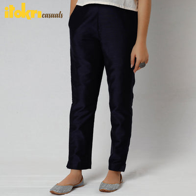 Buy Silk Tapered Casual Pant for Women Online at iTokri.com