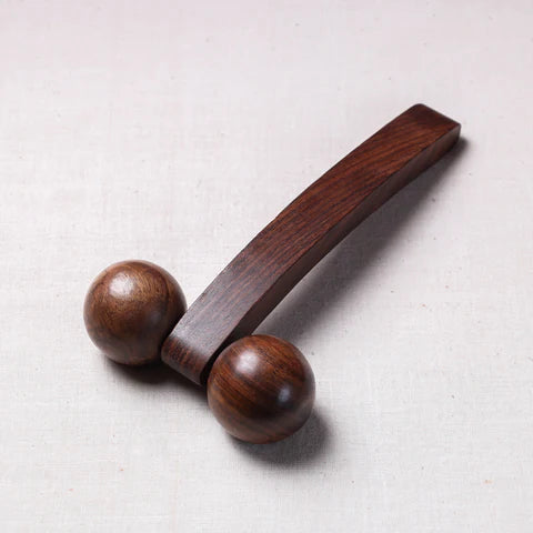 neem wood acupressure back spin roller