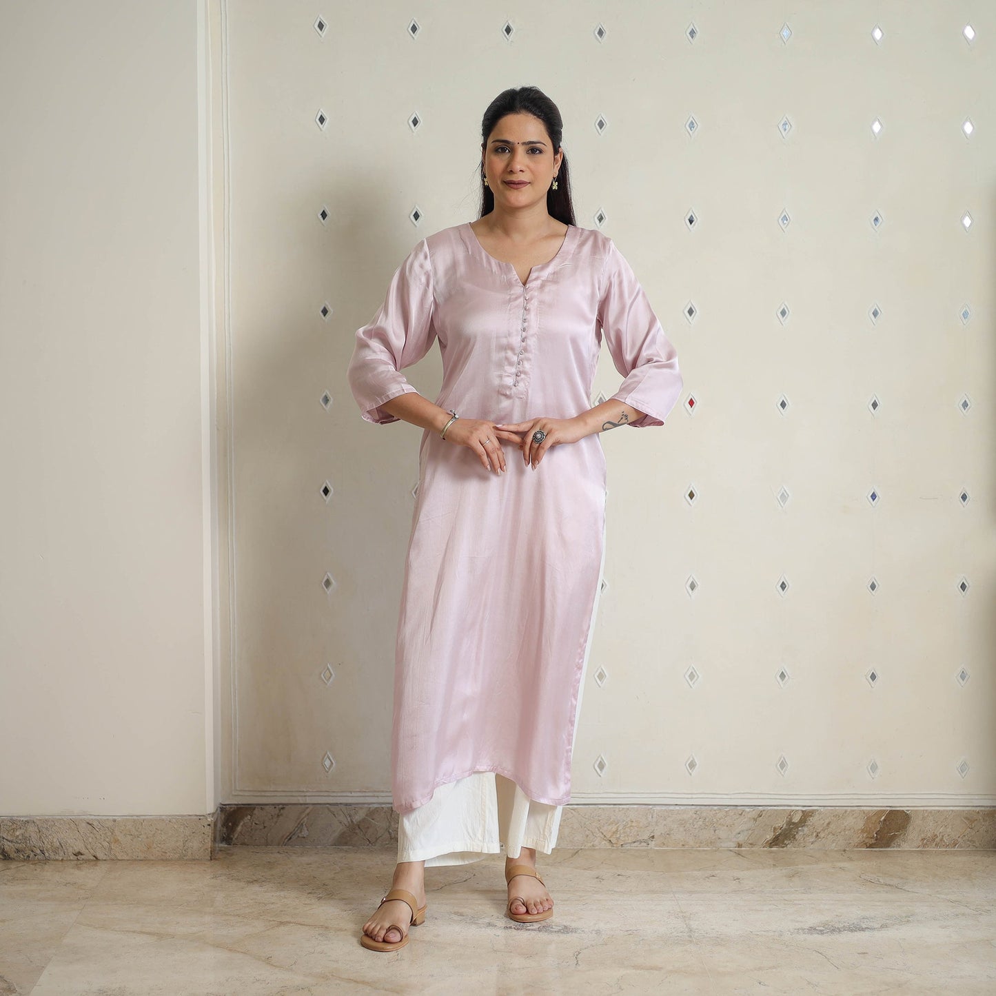 Buy Modal Silk Plain Kurta for Women Online in India