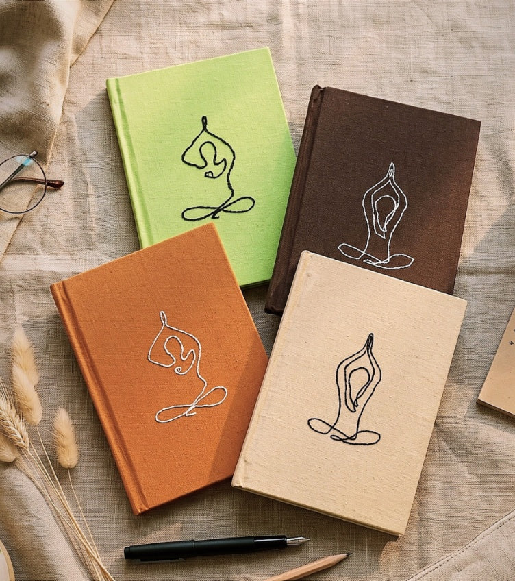 Yoga Embroidered Notebooks