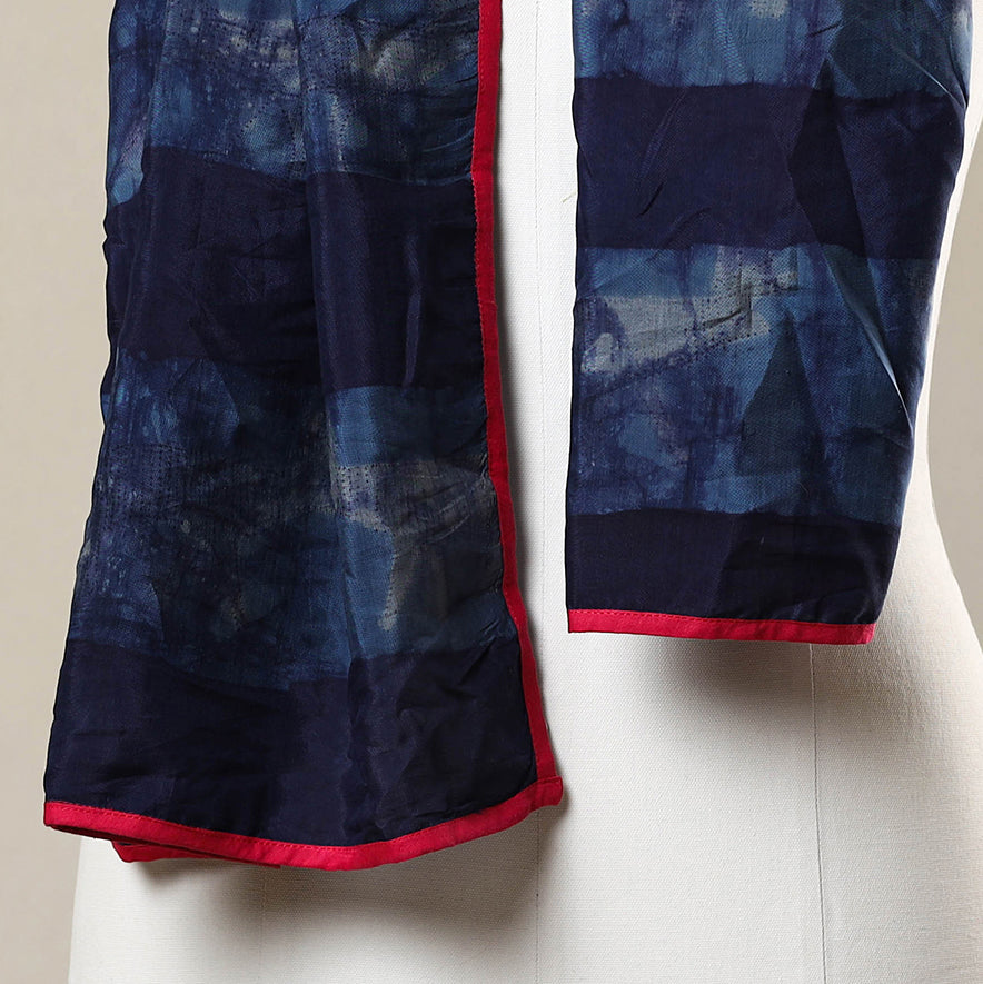 Nui shibori tie-dye chanderi silk handloom stole 32