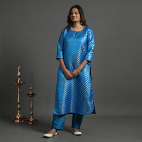  Elegant Banarasi Brocade Silk Kurta with Pant Set 