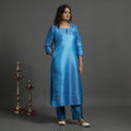  Elegant Banarasi Brocade Silk Kurta with Pant Set 