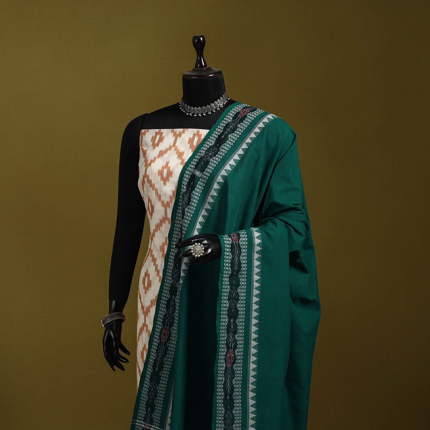 Odisha handloom cotton sambalpuri ikat dupatta 01