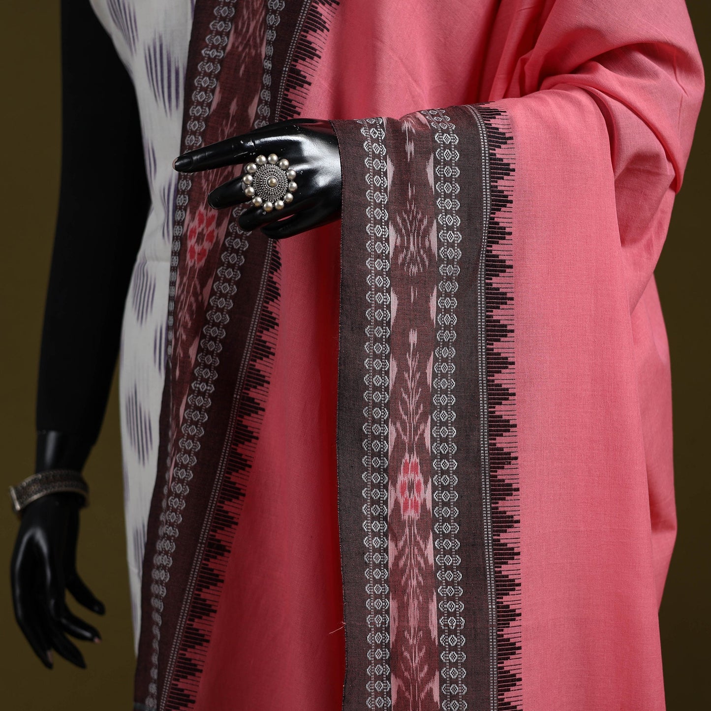Odisha ikat cotton sambalpuri dupatta 03 - handcrafted