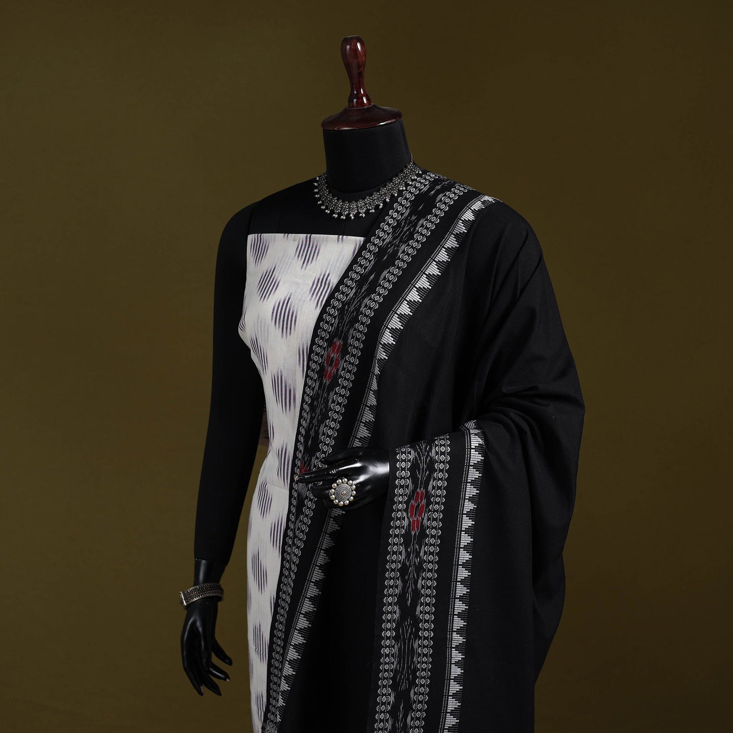 Odisha ikat cotton sambalpuri dupatta 05 - handcrafted