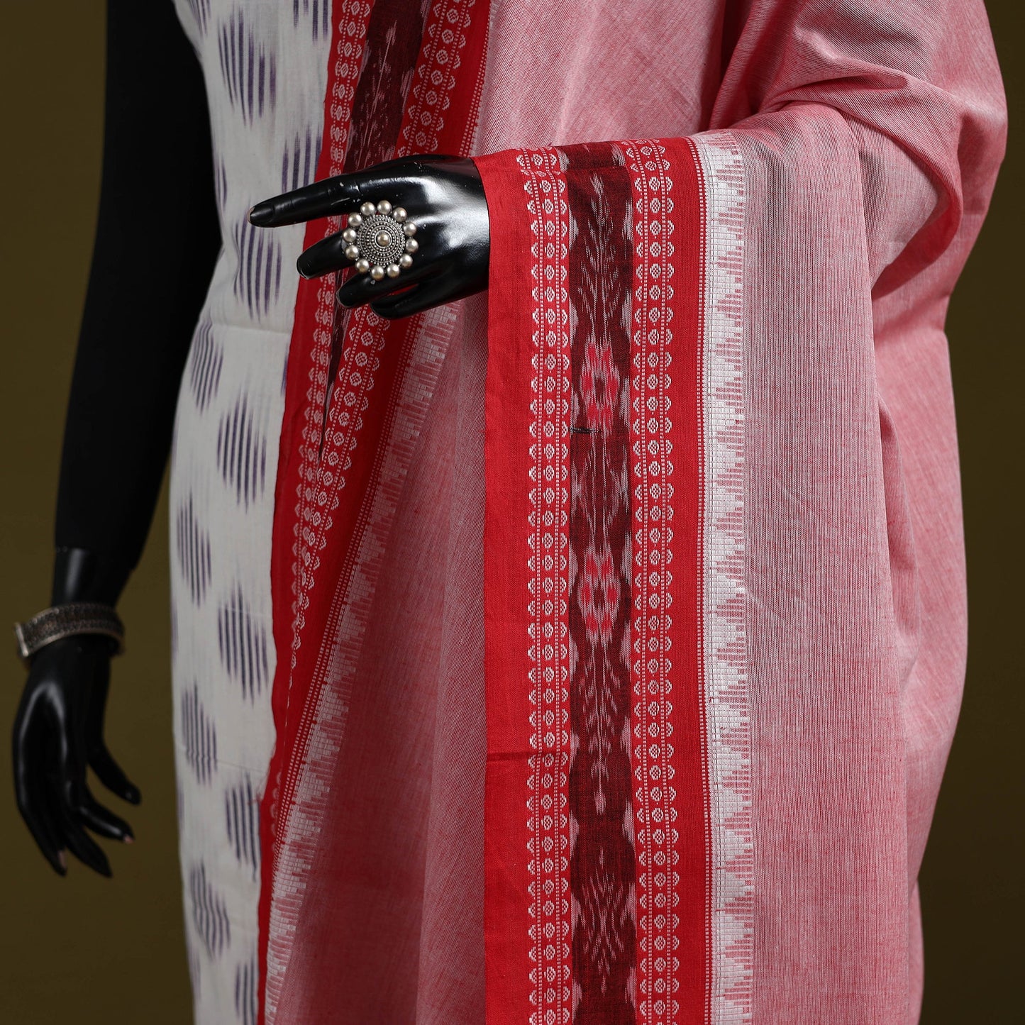 Odisha ikat cotton sambalpuri dupatta 08 - handcrafted