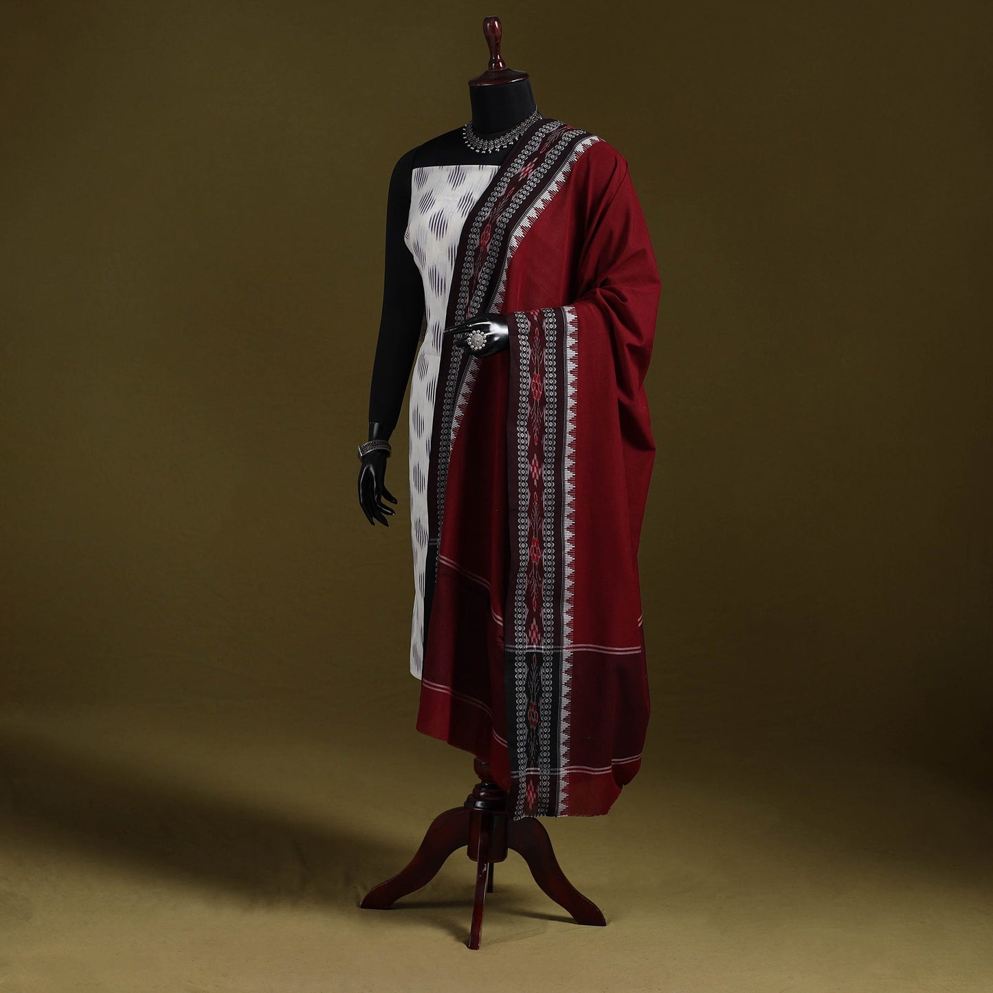 Odisha ikat cotton sambalpuri dupatta 09 - handcrafted