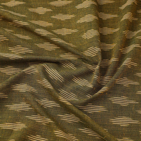 Cotton Olive Green Pochampally Ikat Fabric Online in India