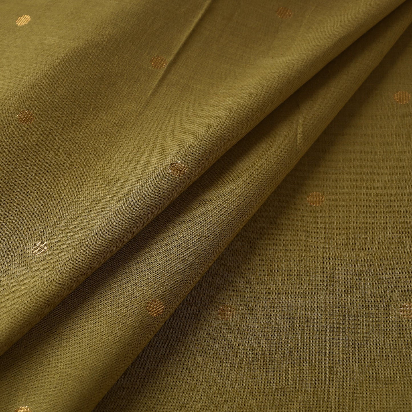 Cotton Olive Green Jacquard Fabric Online – Premium Quality