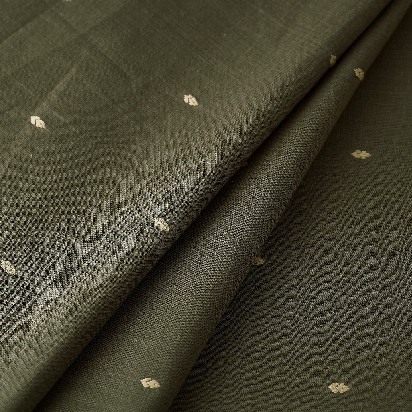  Buy Olive Green Prewashed Jacquard Fabric 