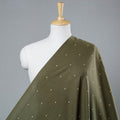  Buy Olive Green Prewashed Jacquard Fabric 