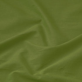 Olive green prewashed plain dyed cotton fabric - handcrafted
