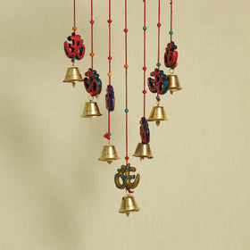  Om - Handpainted Wooden Decorative Bell Hanging