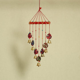  Om - Handpainted Wooden Decorative Bell Hanging