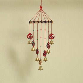  Om - Handpainted Wooden Decorative Bell Hanging