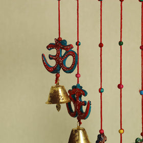  Om - Handpainted Wooden Decorative Bell Hanging