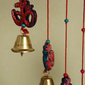  Om - Handpainted Wooden Decorative Bell Hanging
