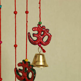  Om - Handpainted Wooden Decorative Bell Hanging