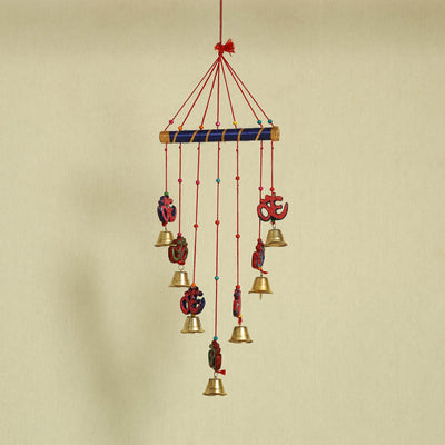  Om - Handpainted Wooden Decorative Bell Hanging