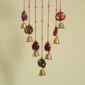  Om - Handpainted Wooden Decorative Bell Hanging