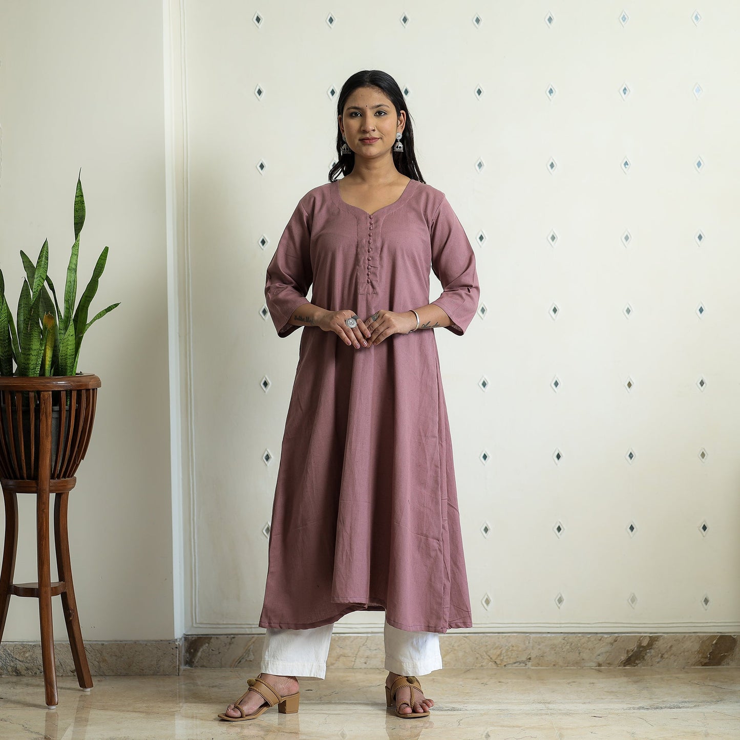  Plain Flex Cotton Kurta 