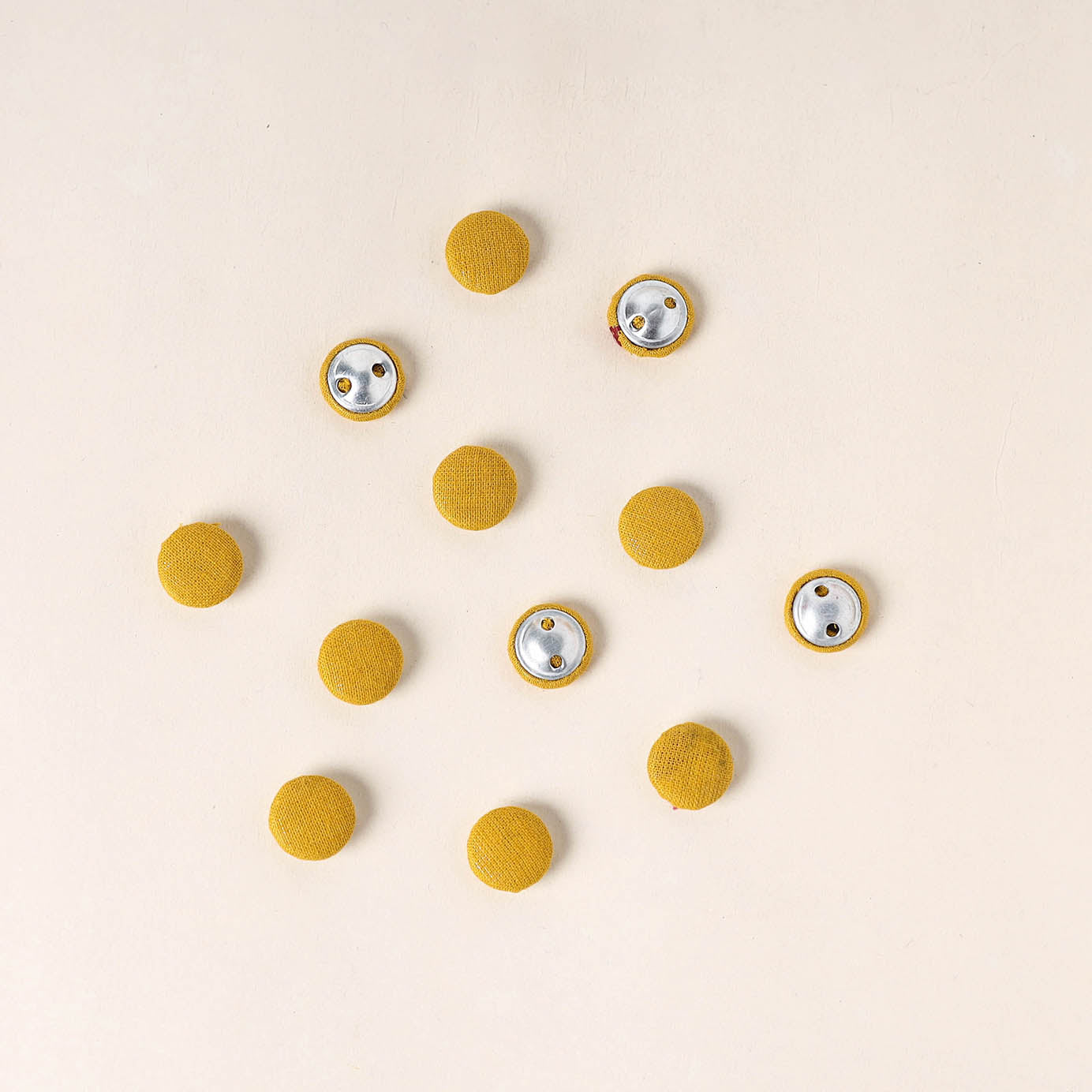  Orange Handmade Fabric Button Small at iTokri