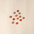  Orange Handmade Fabric Button Small at iTokri