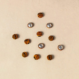 1.5cm handmade fabric small button (set of 12) 19