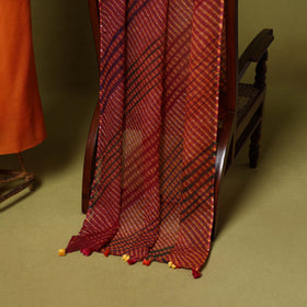 Orange - 2pc cotton unstitched hand embroidery kota doria