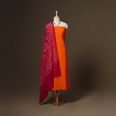 2pc cotton unstitched jacquard dress material