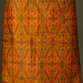 Orange - 2pc unstitched handloom sico pochampally ikat