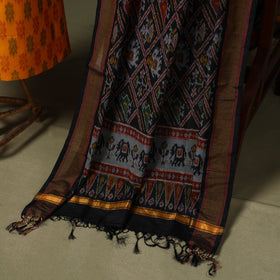 Orange - 2pc unstitched handloom sico pochampally ikat